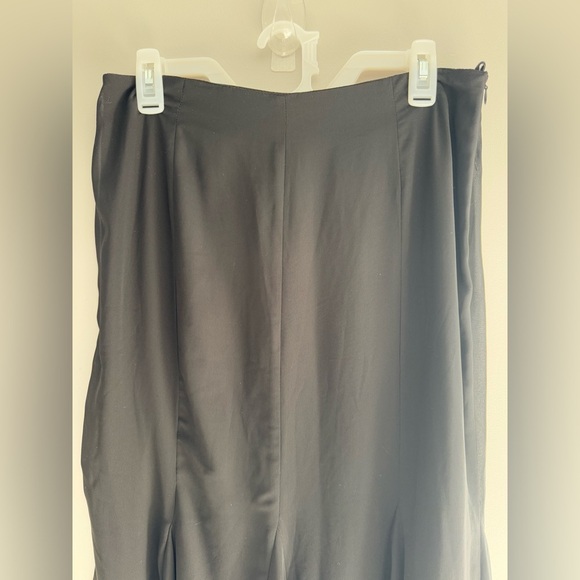 MSK Womens Black Chiffon Maxi Ruffled Lined Y2K Elastic Skirt Goth Dark Romantic - Picture 7 of 9